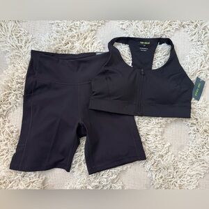 The Gym Black Activewear Set NWT